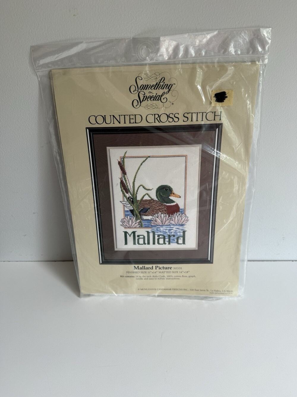 Something Special Counted Cross Stitch Mallard Picture Frame Kit New Sealed